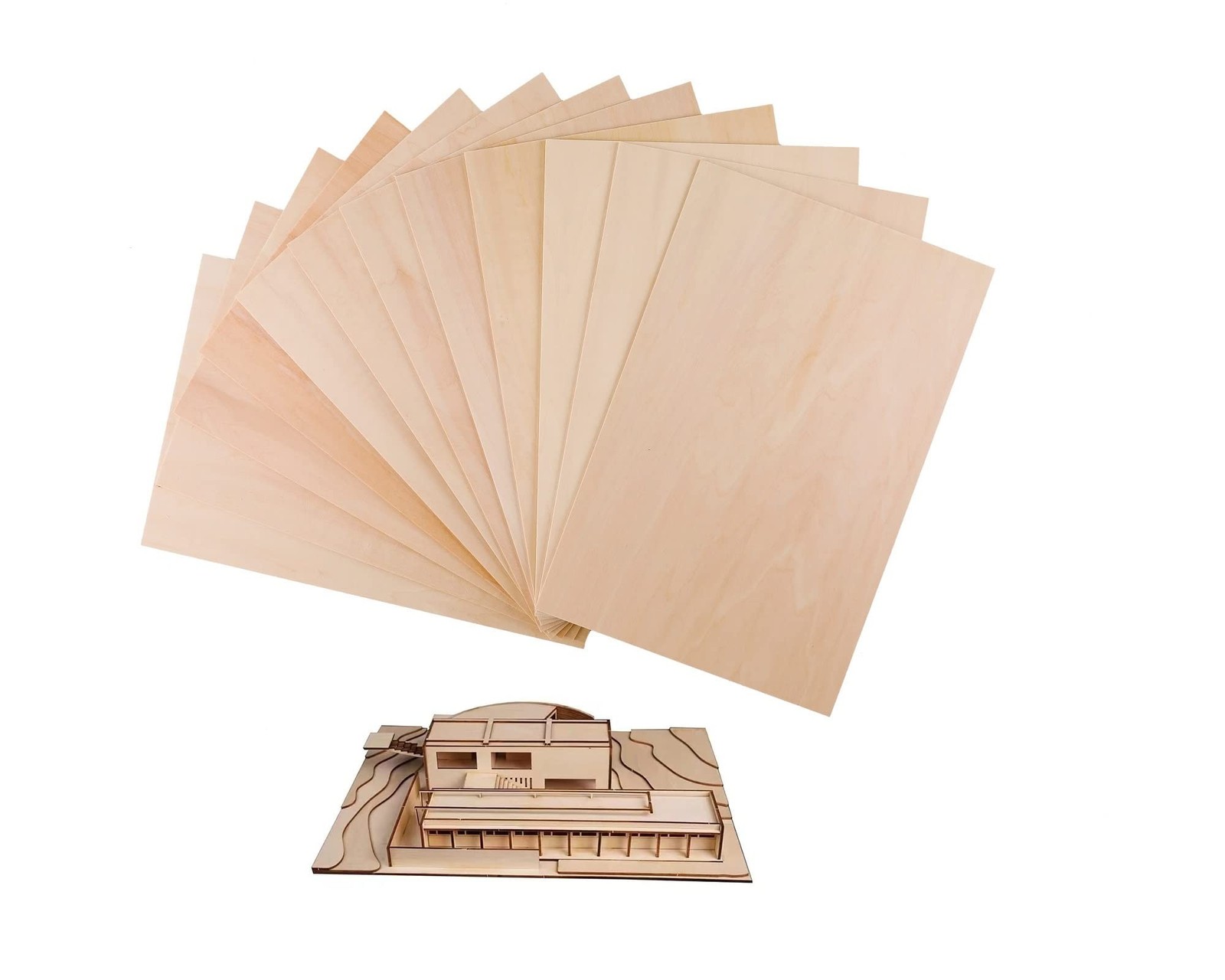 12 Pack Basswood Sheets 1/8 x 8x12 Inch Thin Plywood Sheets for Cricut Maker ...