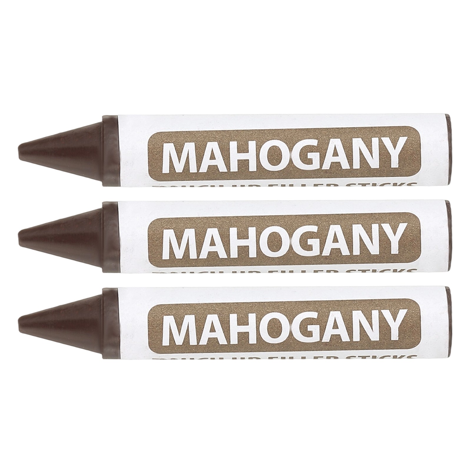 3Pcs Furniture Markers Touch Up Wax Wood Repair Crayons, Brown
