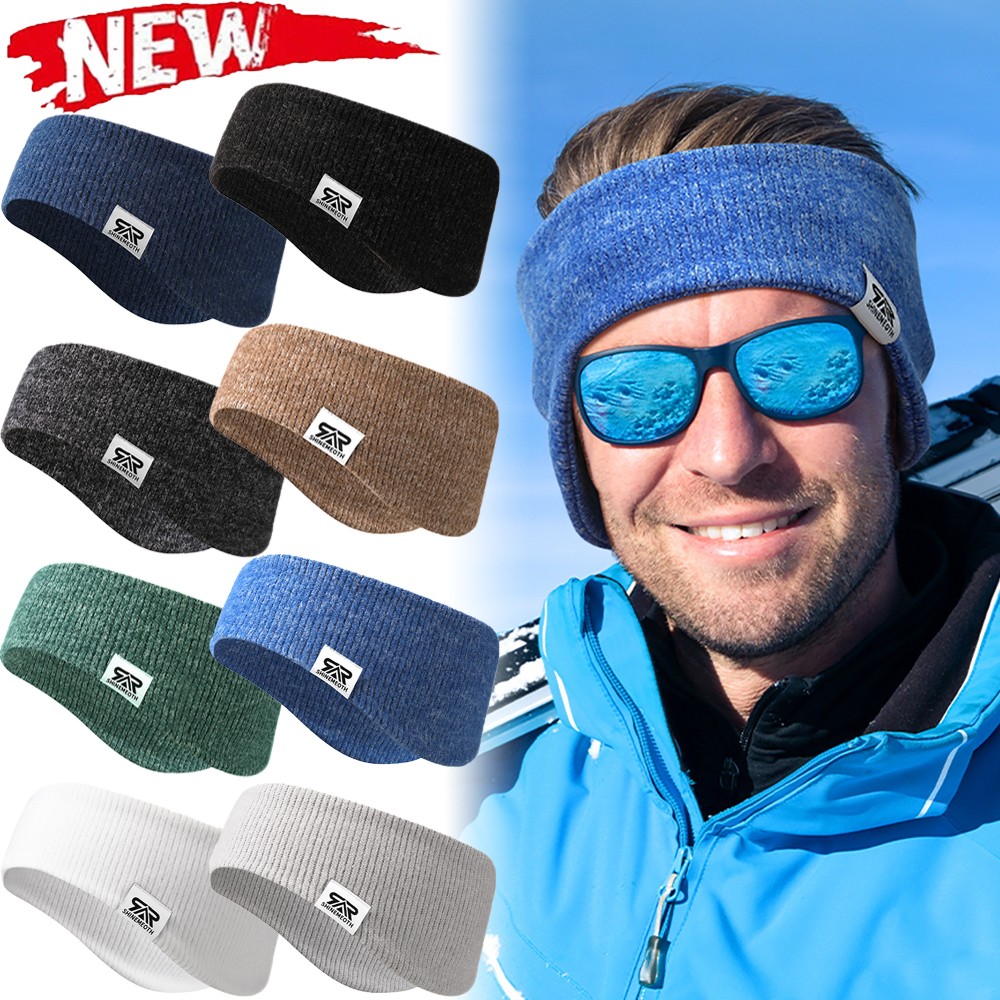 Winter Ear Warmer Headband Men Women Knit Ear Muffs Cover for Running Cycling