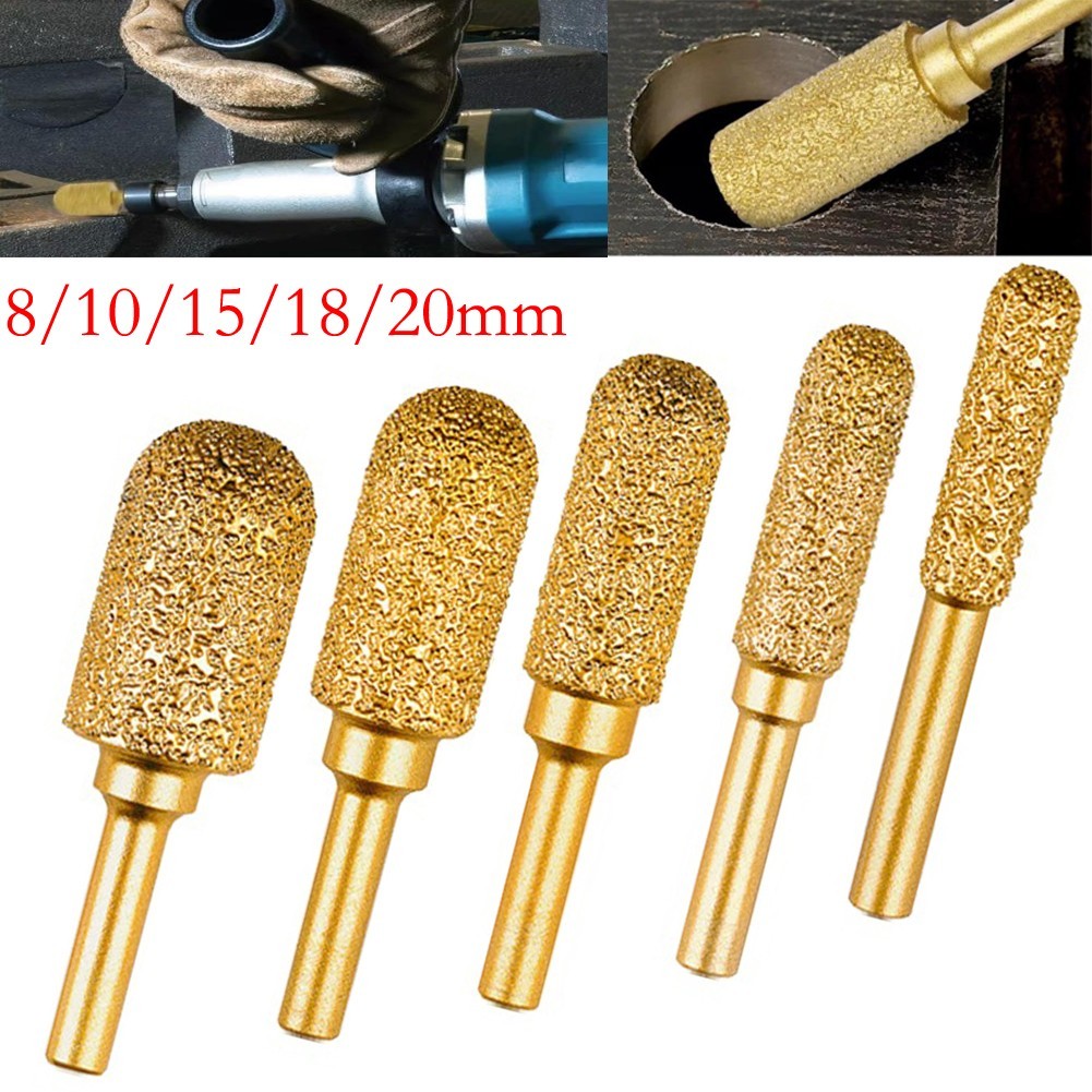 2PCS 820mm Burr Rotary Drill Grinding Head Emery for Metal and Stone Engraving