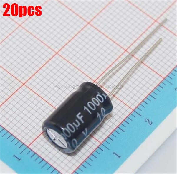 20Pcs 1000Uf 10V 105°C 8X12MM Electrolytic Capacitor Radial Ic New oh