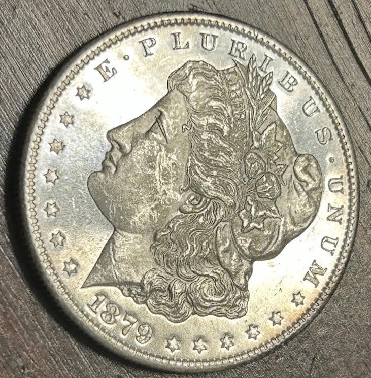 1879 S PL Morgan Dollar UNC Proof Like