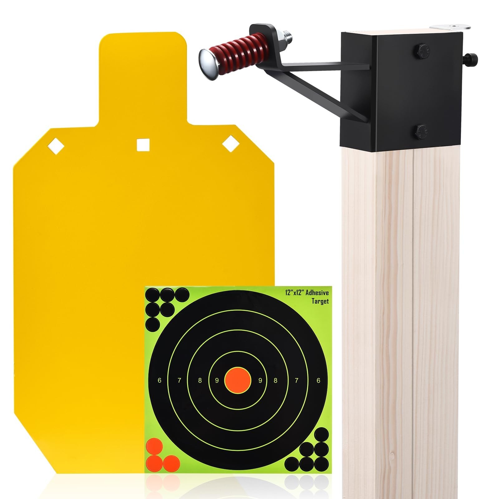 GADFISH 12" x 20" AR500 Steel Targets Shooting T Post Target Hanger, 1/2 Inch