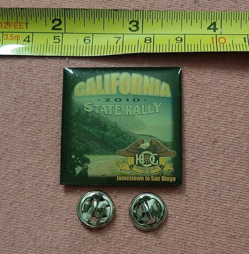 Harley Davidson Owners Group HOG 2010 California State Rally Vest Jacket Pin