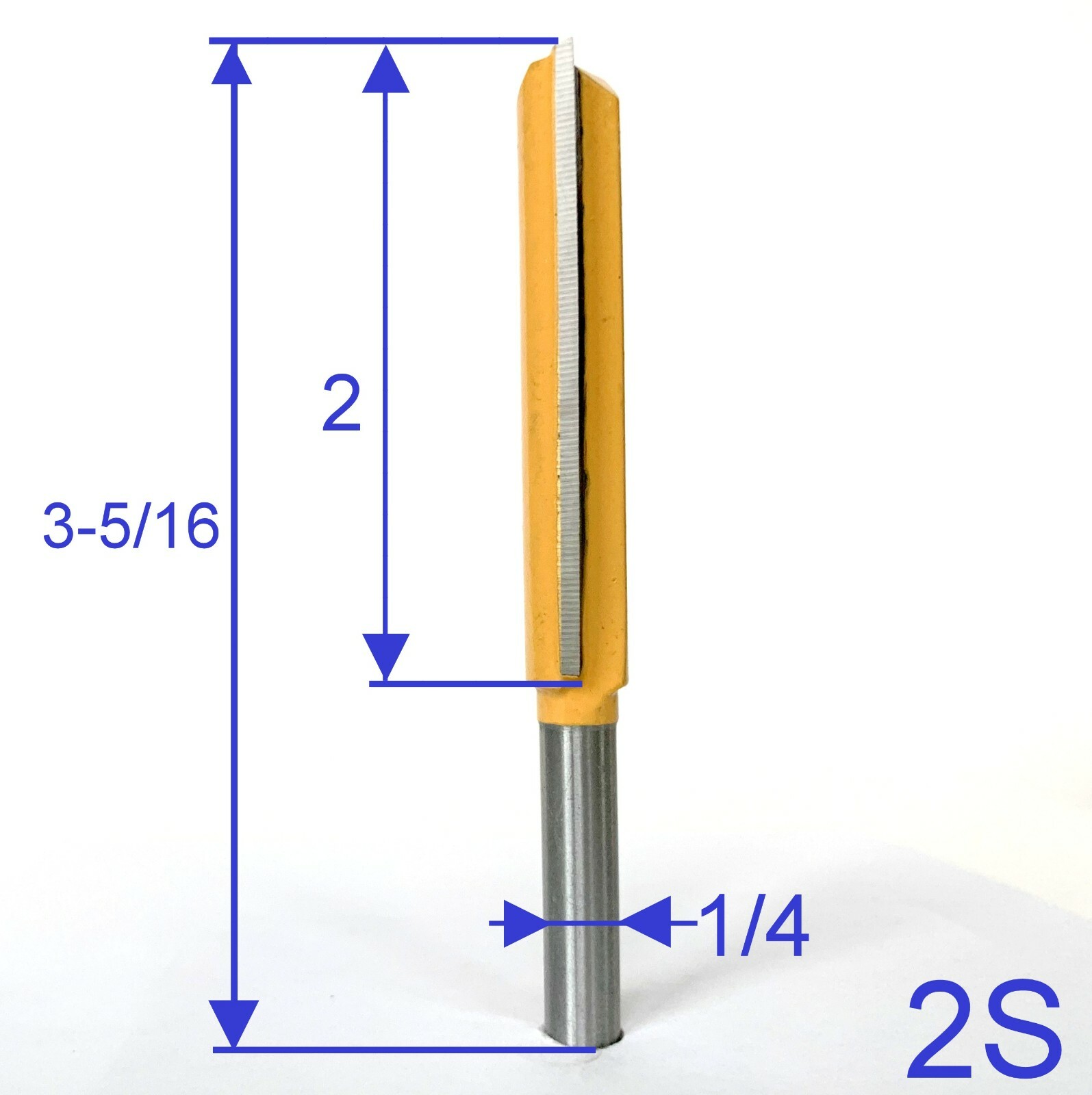 1 pc 1/4" SH 2" Extra Long Straight Router Bit S