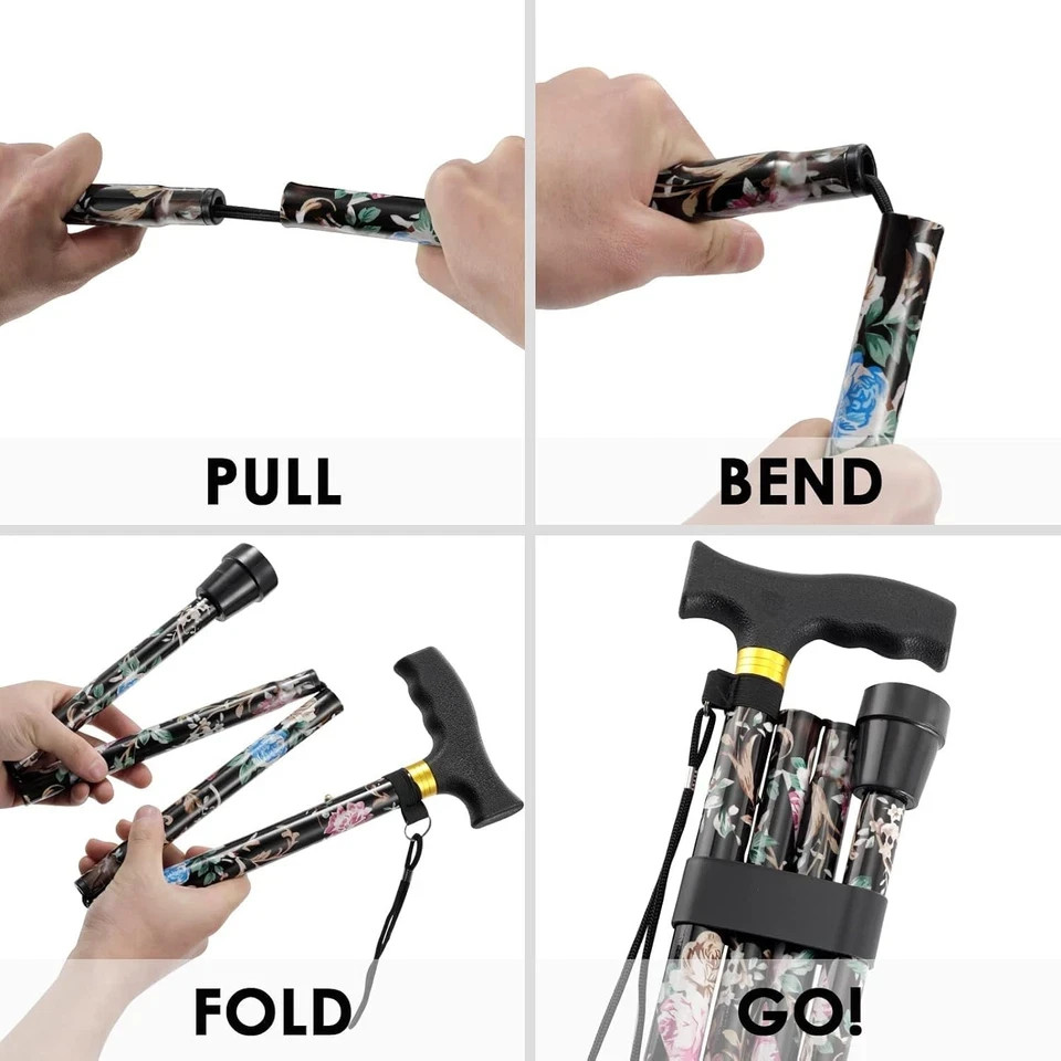 NEW Cane for Women for Stability, Walking Cane for Men and Women, 5-Level Height