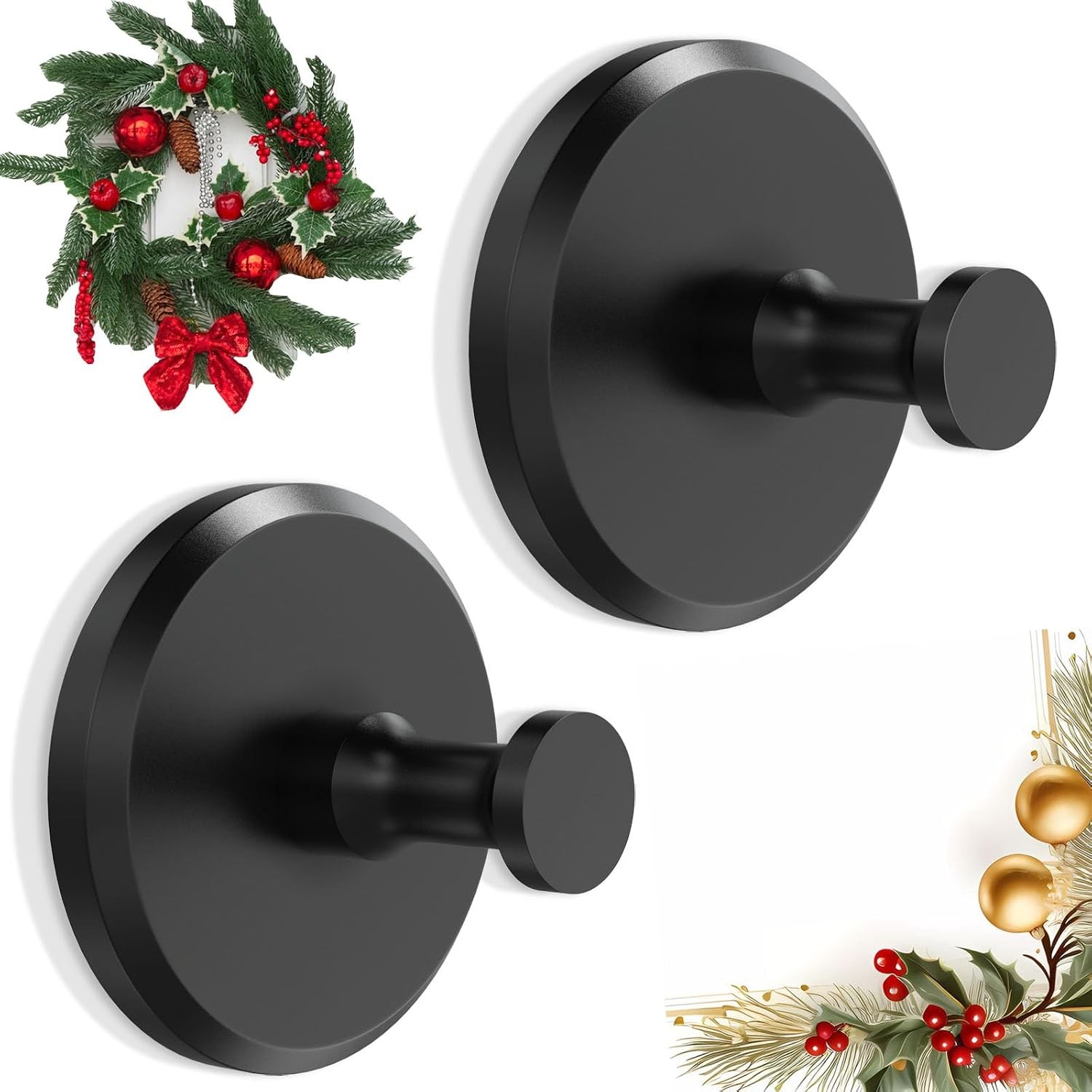 Suction Cup Hooks for Wreaths,Suction Cup Wreath Hanger,2025 New No Drill Wreath