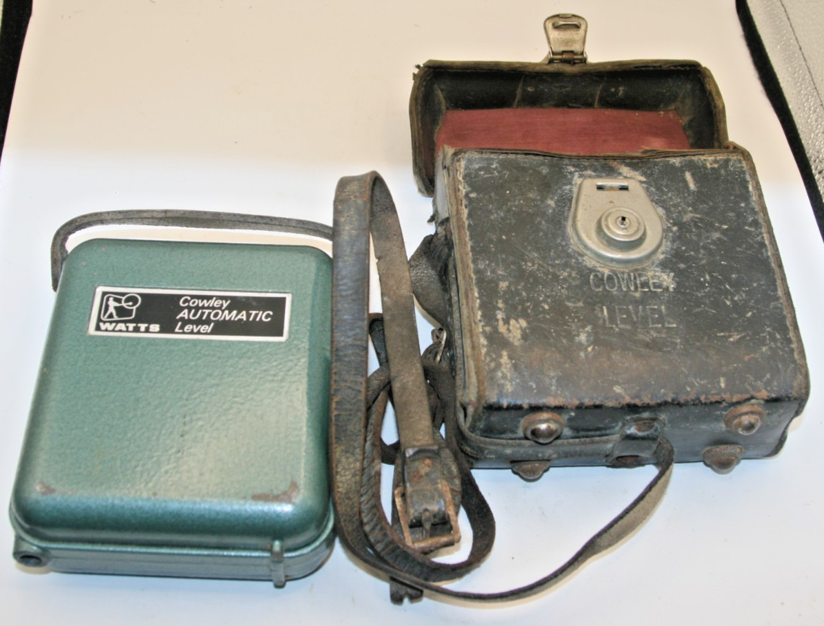Vintage Cowley Automatic Site Level In Original Leather Case  - untested