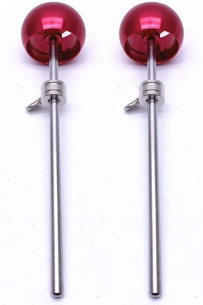 Jiayouy 2 Pieces Bass Drum Pedal Beater Aluminum Alloy Hammer Head Percussion In