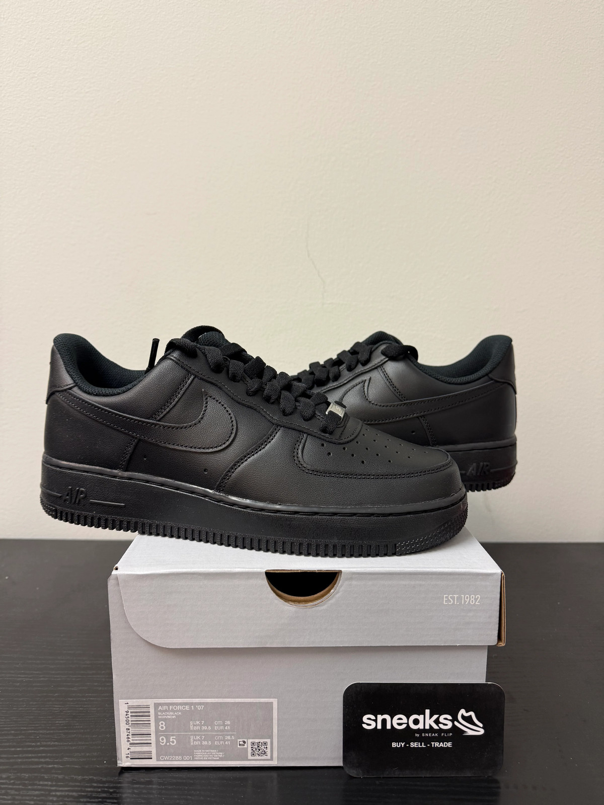 NEW Nike Air Force 1 Low '07 Black CW2288-001