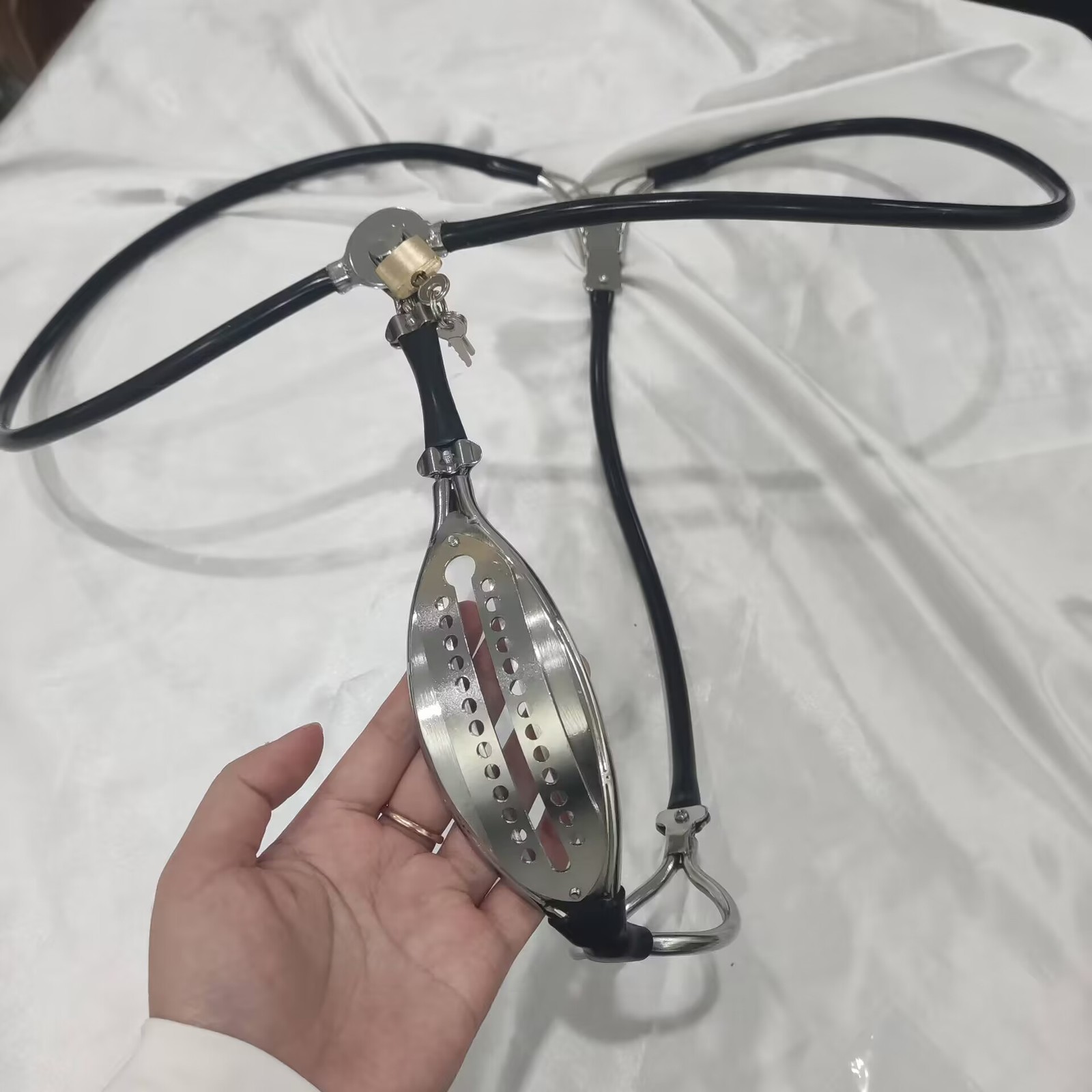 Female Chastity Belt Locking Device Adjustable Pants Briefs Underwear Costume