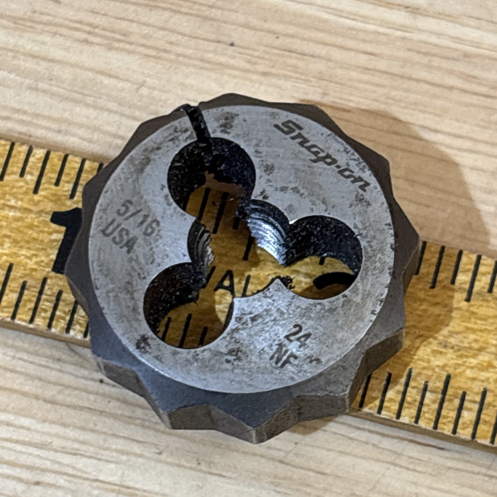 Snap On 5/16-24 5/16" NF Die Double Hex From Set TD2425 USA READ!