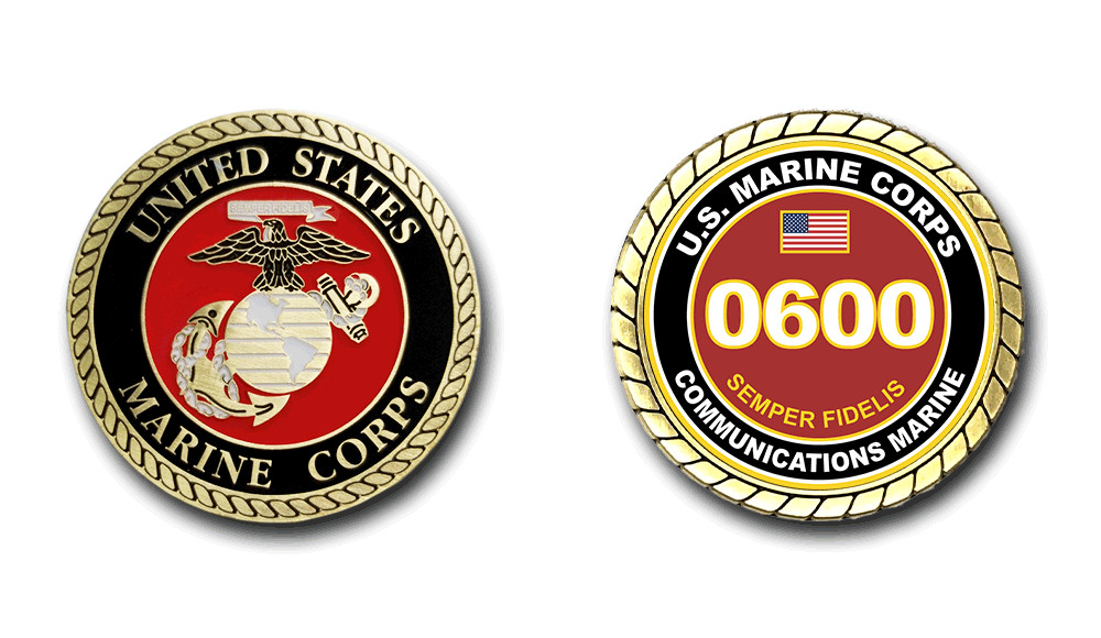 0600 Communications Marine US Marine Corps MOS Coin
