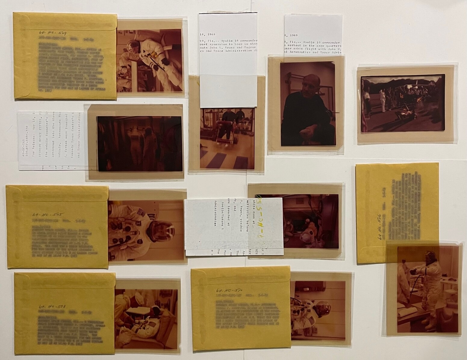 APOLLO 10 NASA PRE-FLIGHT CANDID SPECIAL INTEREST TRANSPARENCY 10 LOT MULTI PIX