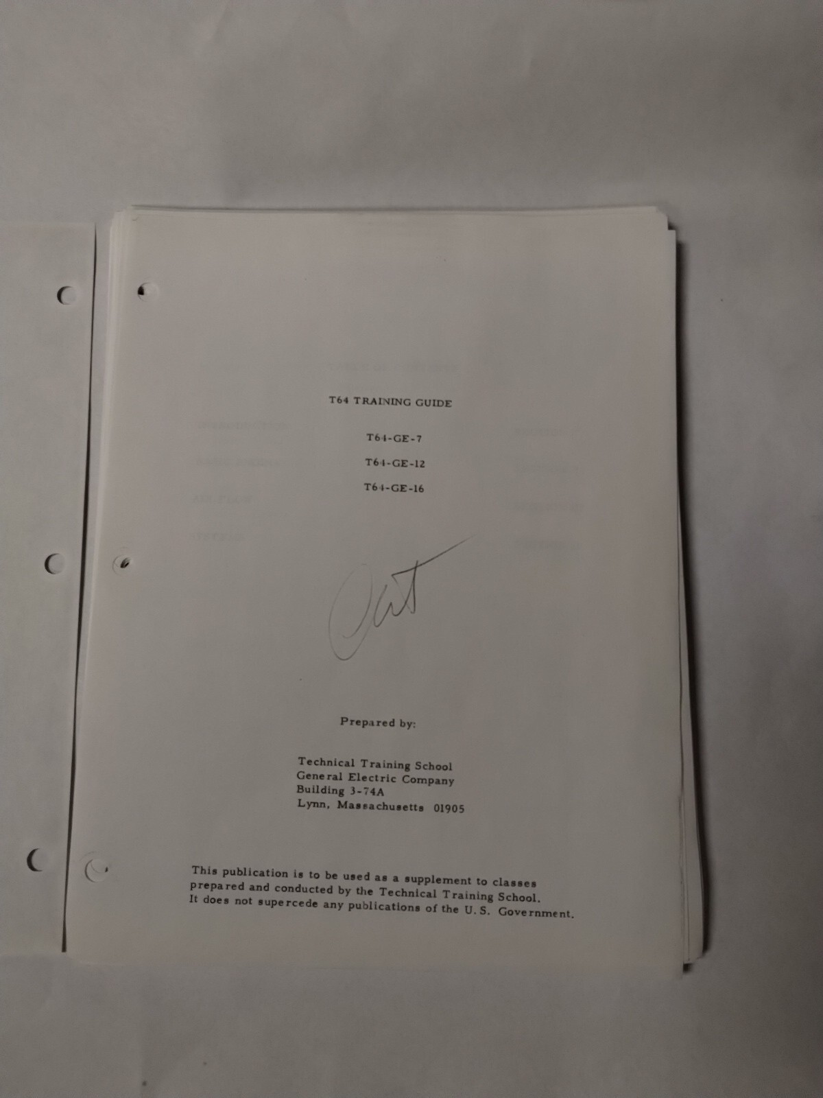 General Electric Models T64-7-12-16 Training Guide-Copy in color