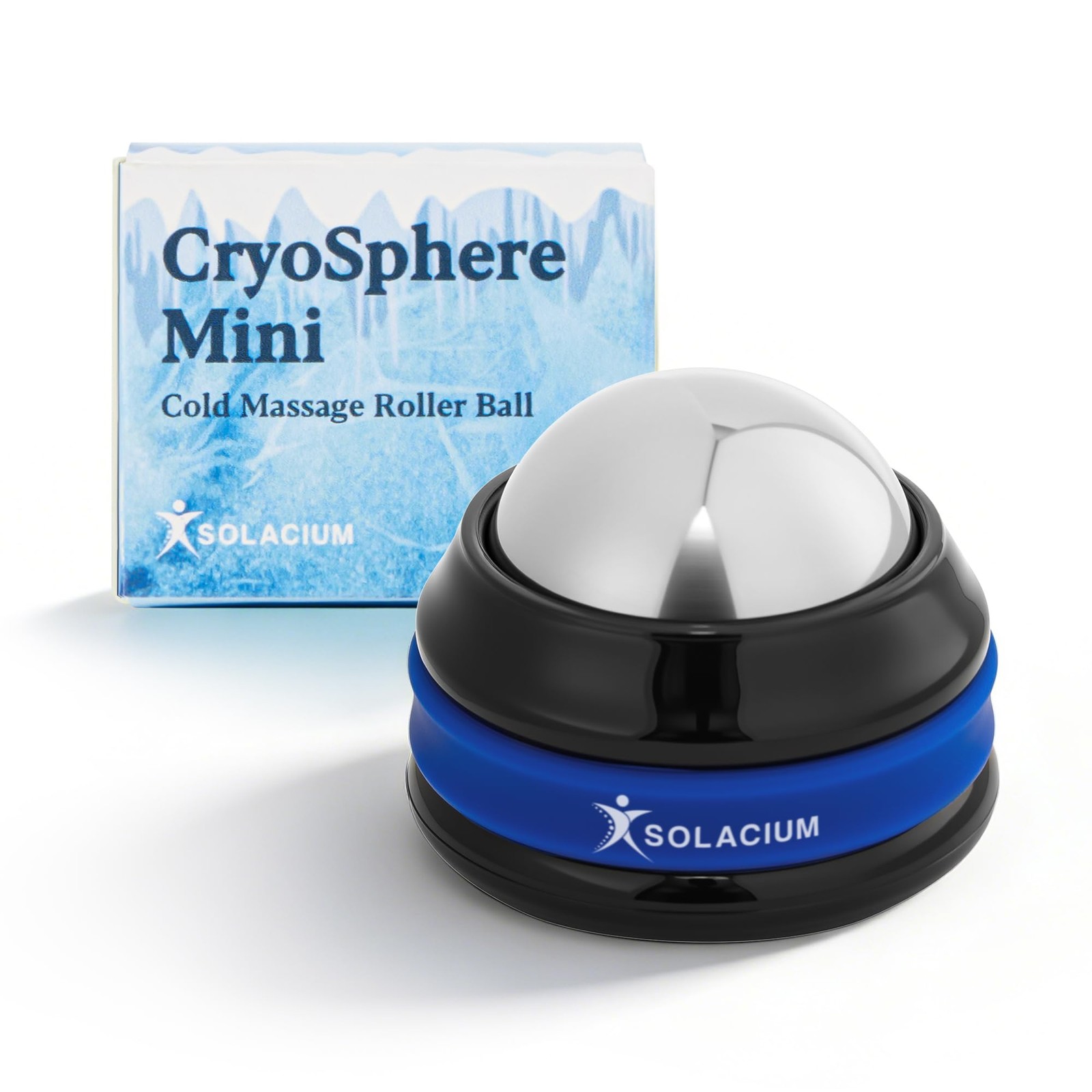 CryoSphere Mini - Stainless Steel Cold Massage Roller Ball - Handheld Massage..