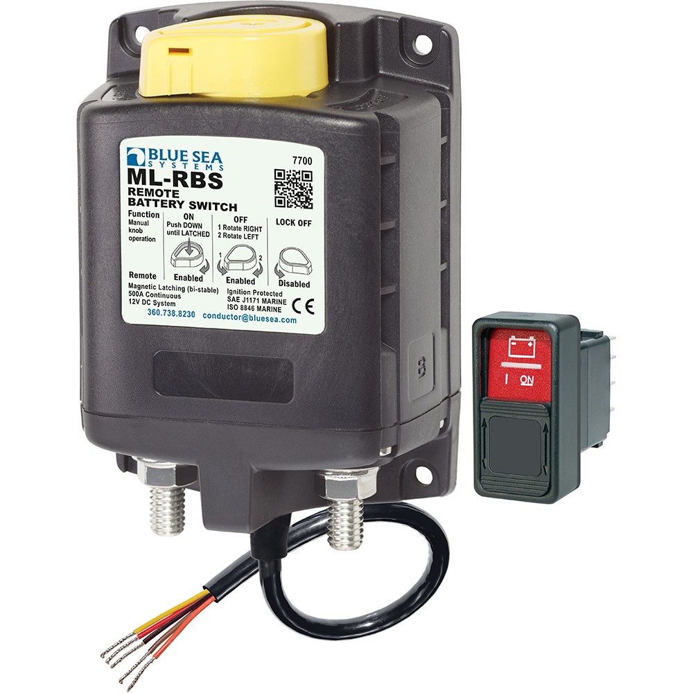 Blue Sea  7700 ML-Series Remote Battery Switch w/Manual Control 12VDC 7700 UP...