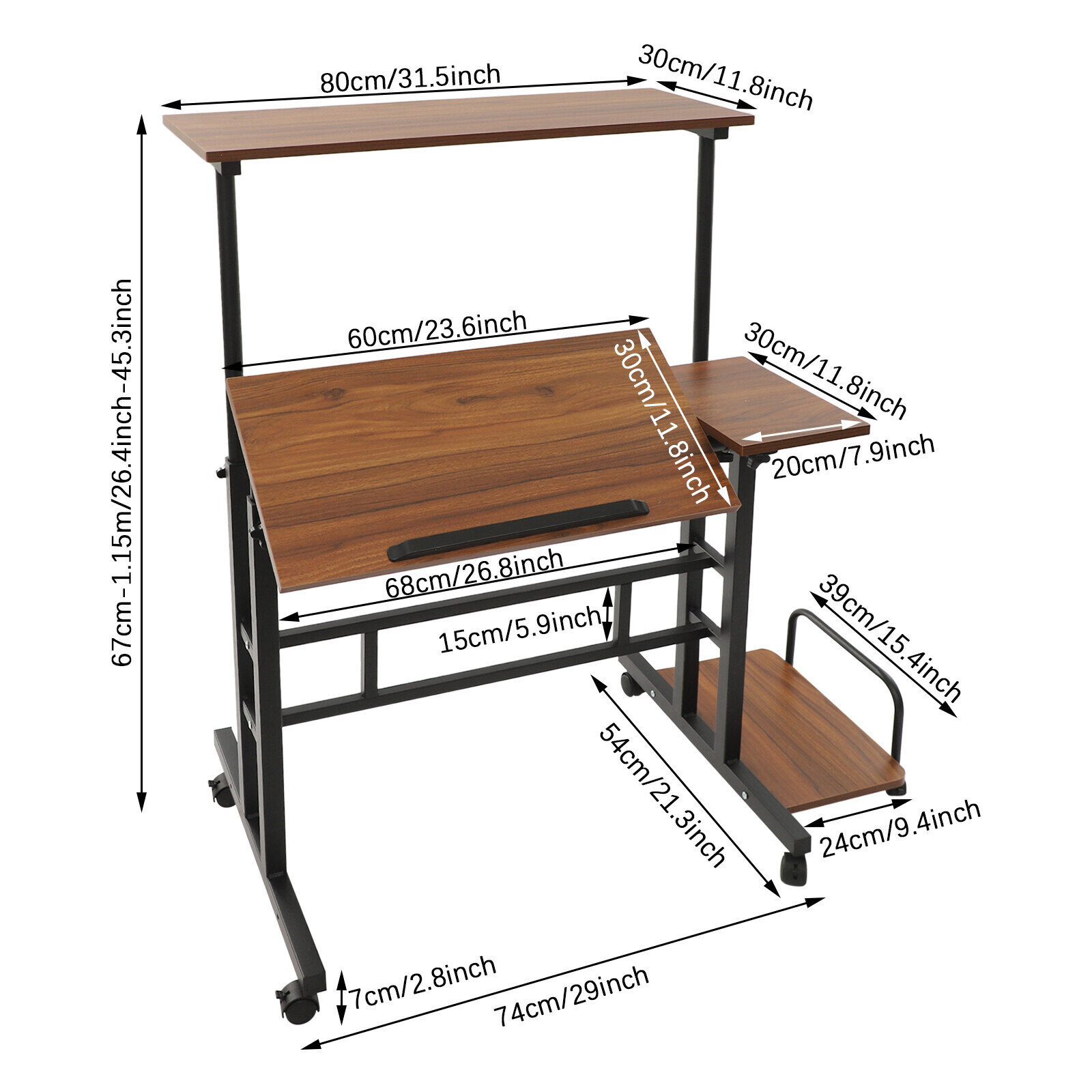 Multi-Functional Adjustable Foldable Desk - Modern Computer Table
