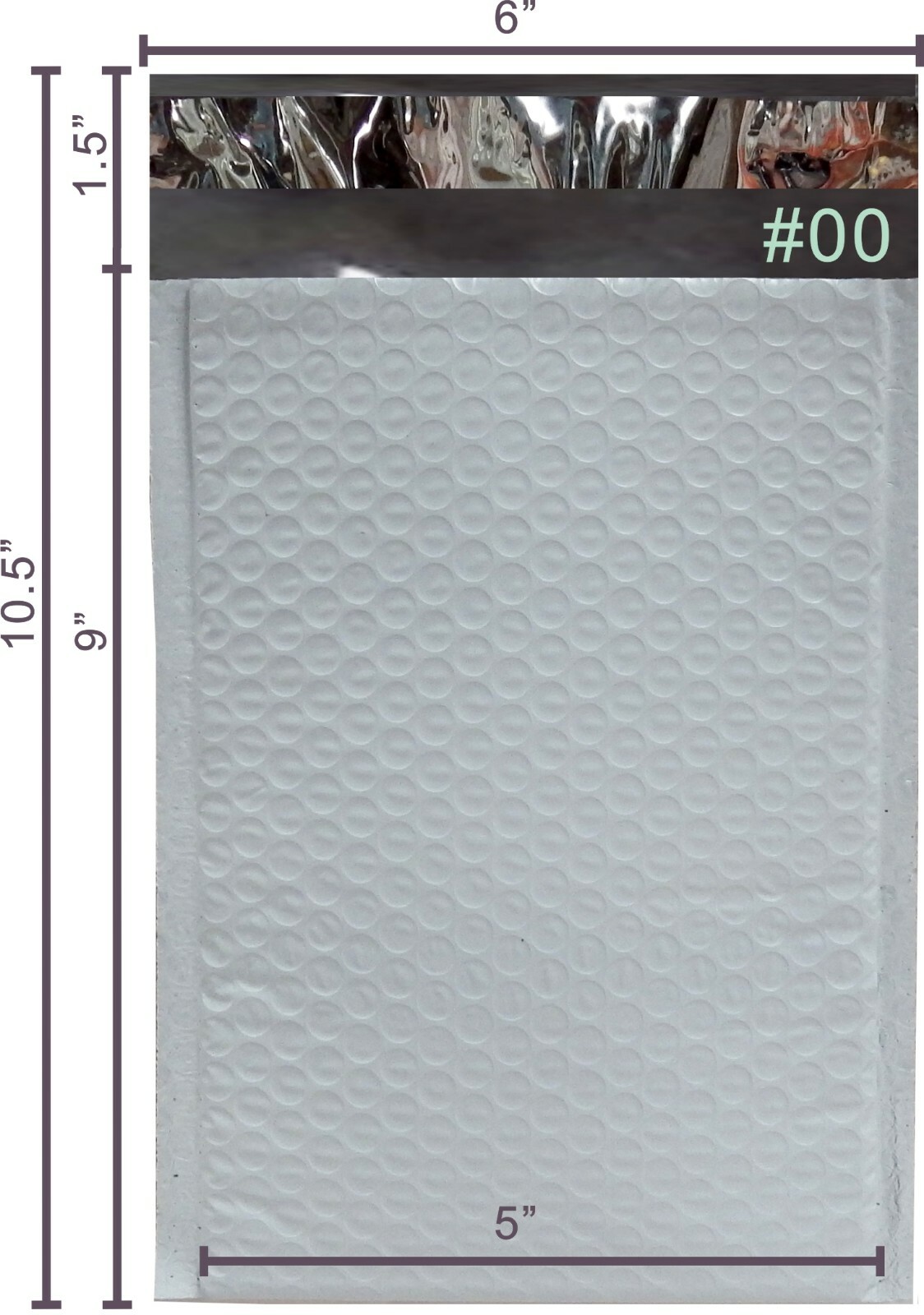 Fantasybuy® 500 #00 Poly Bubble Padded Envelopes Mailers 5 X 9 500PM00