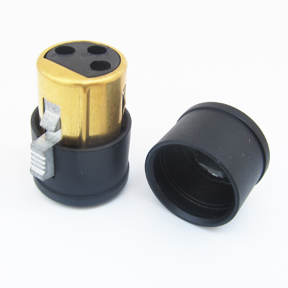10pairs Black Male+Female Noise Stopper Copper Dust Protection Cap for XLR 3pin