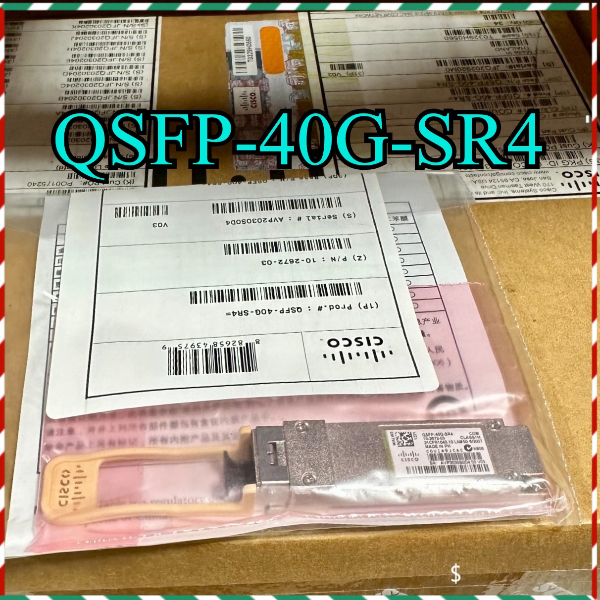QSFP-40G-SR4 Brand New Sealed Cisco 40GBASE-SR QSFP Transceiver Module
