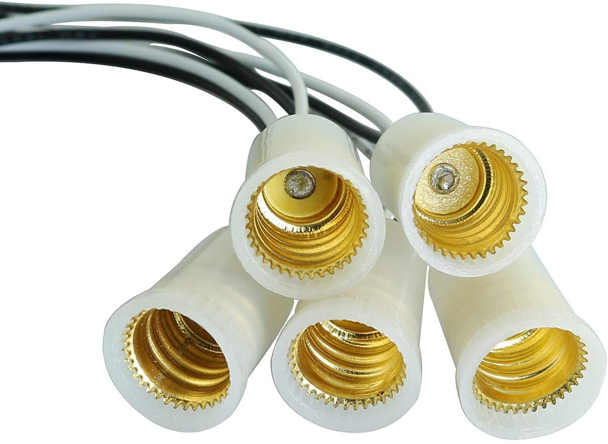 E12 Lamp Socket 5PCS Candle Candelabra Light Holder Base...