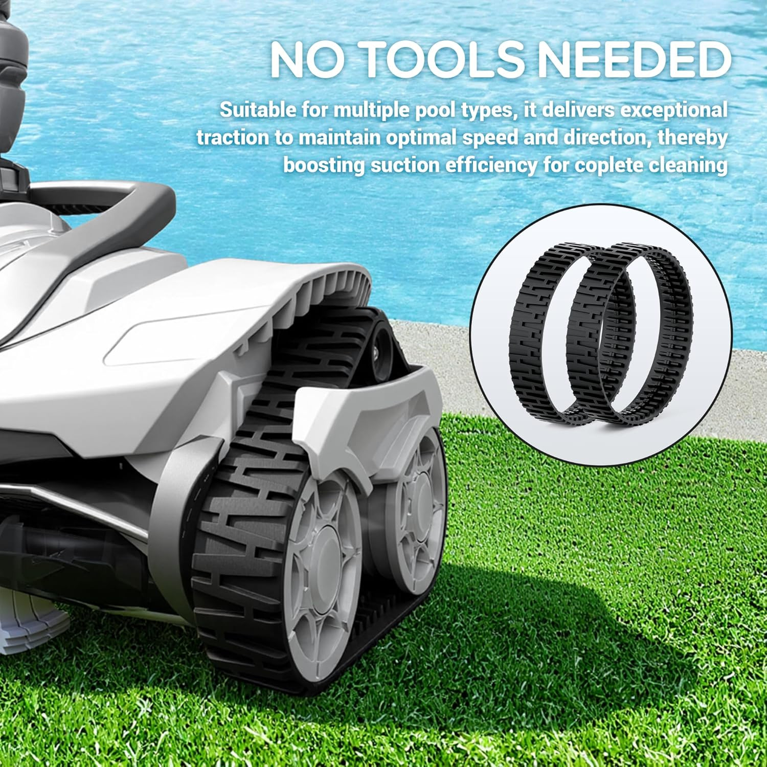 Upgraded R0916500 Pool Cleaner Track V2 Replacement for Polaris MAXX Suction Sid