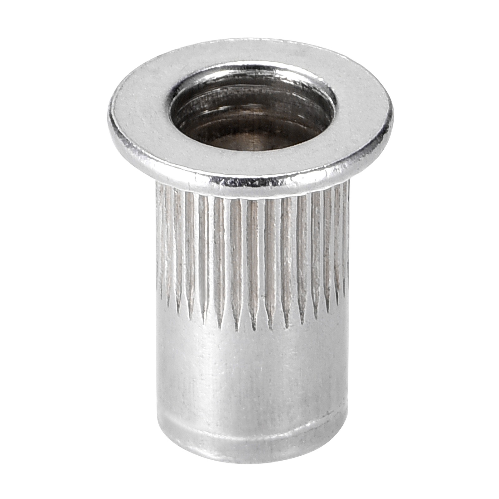 #10-32 Rivet Nuts Aluminium Alloy Knurled Flat Head Threaded Insert Nut 50Pack