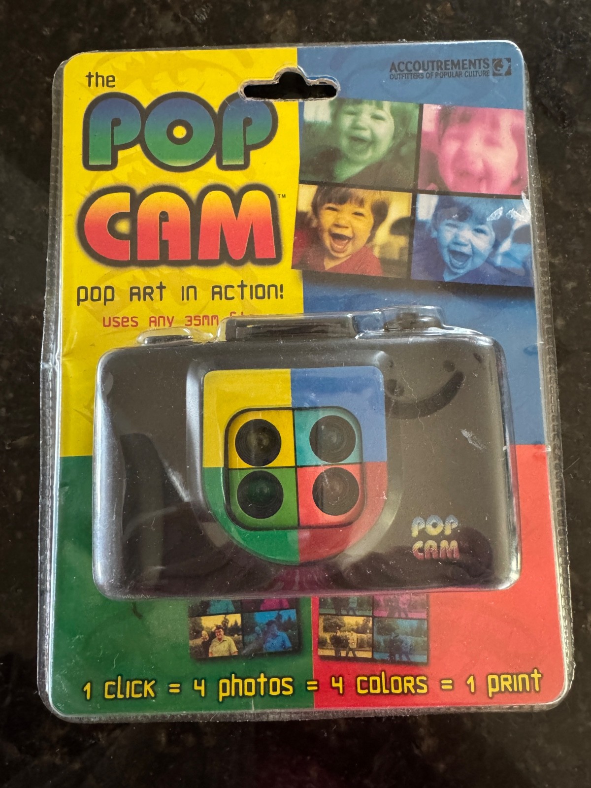 The Pop Cam Camera 4 Photos Pop Art Accoutrements 2003 Vintage NEW & SEALED