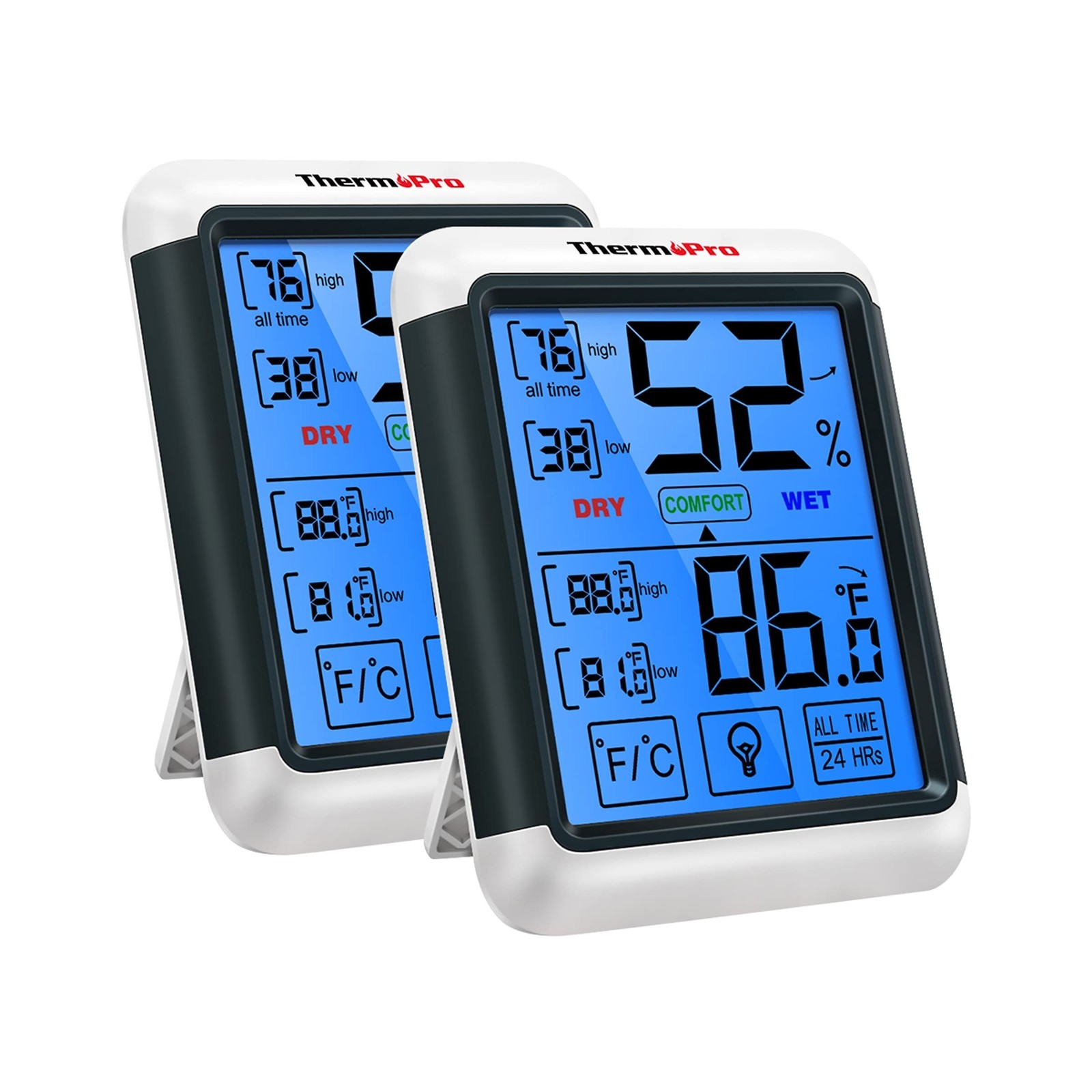 ThermoPro TP55 Digital Indoor Hygrometer Thermometer, 4-Inch Temper... Fast Ship