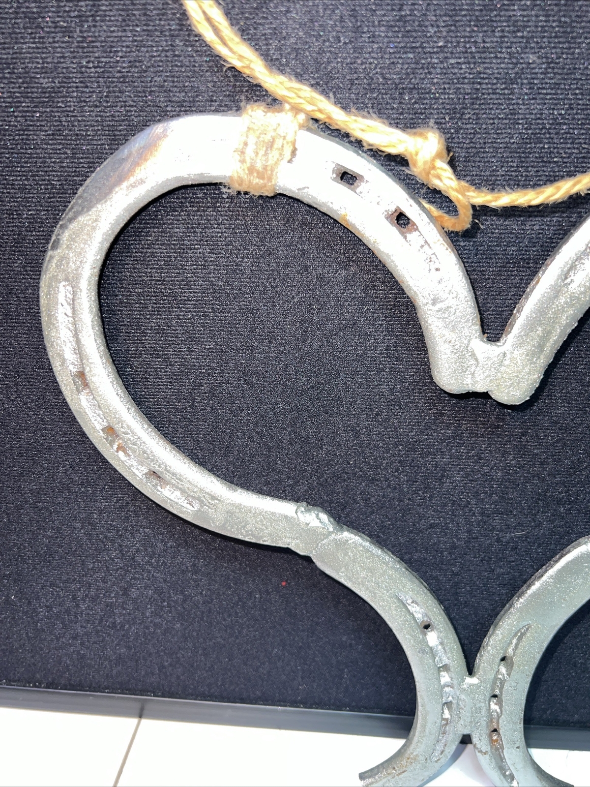 Welded Horseshoe Heart Artwork Love Western Wall Decor Ranch Horses