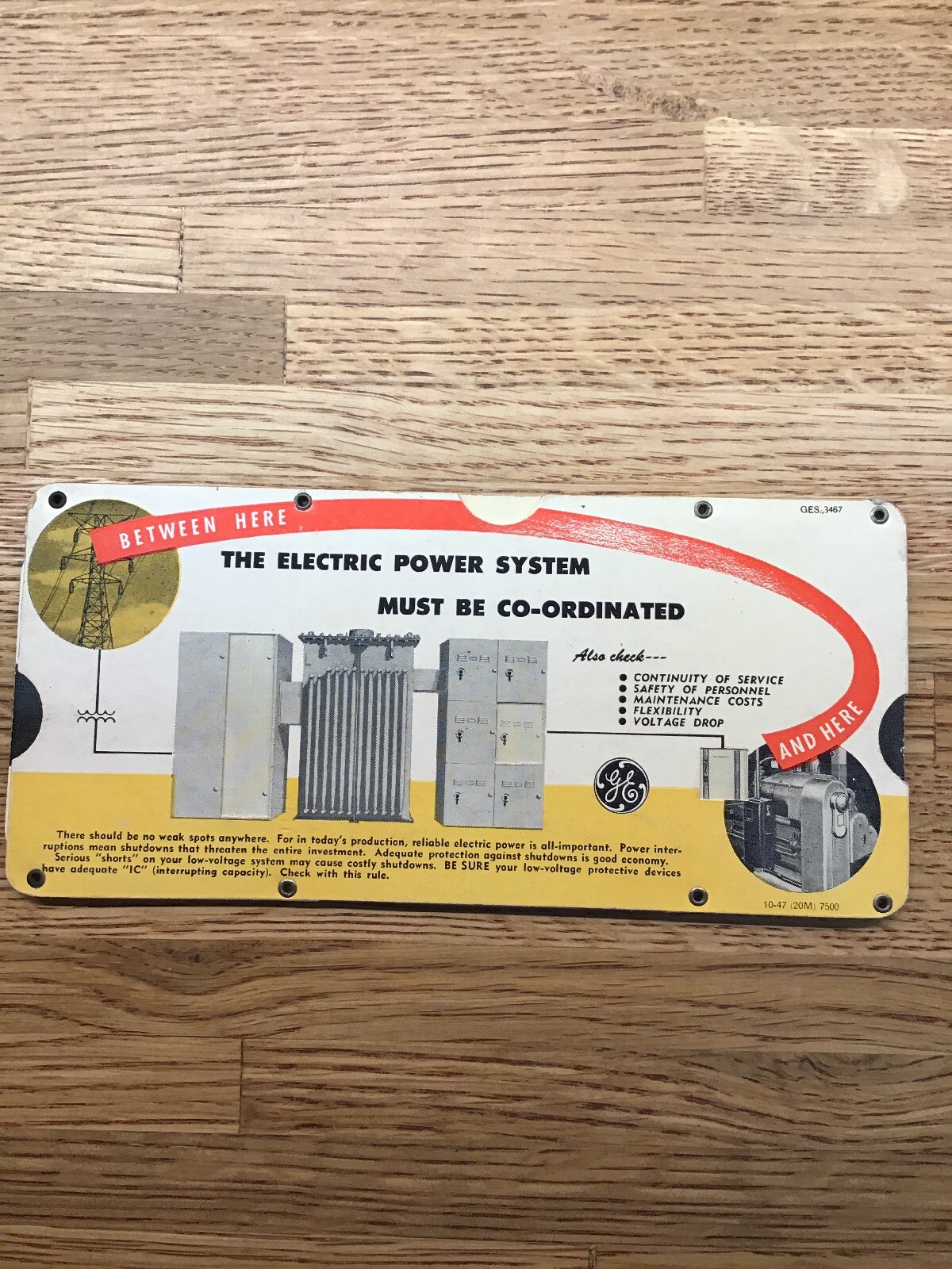 Vintage Slide Rule Calculator - GENERAL ELECTRIC G-E - Air Circuit Breaker LL5