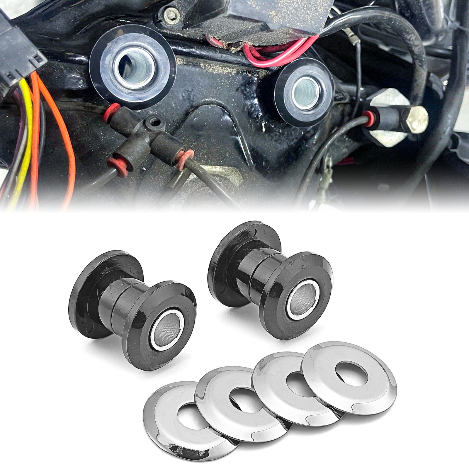 PU Riser Bushings Handlebar Vibration Damper For Harley Road King Glide Softail