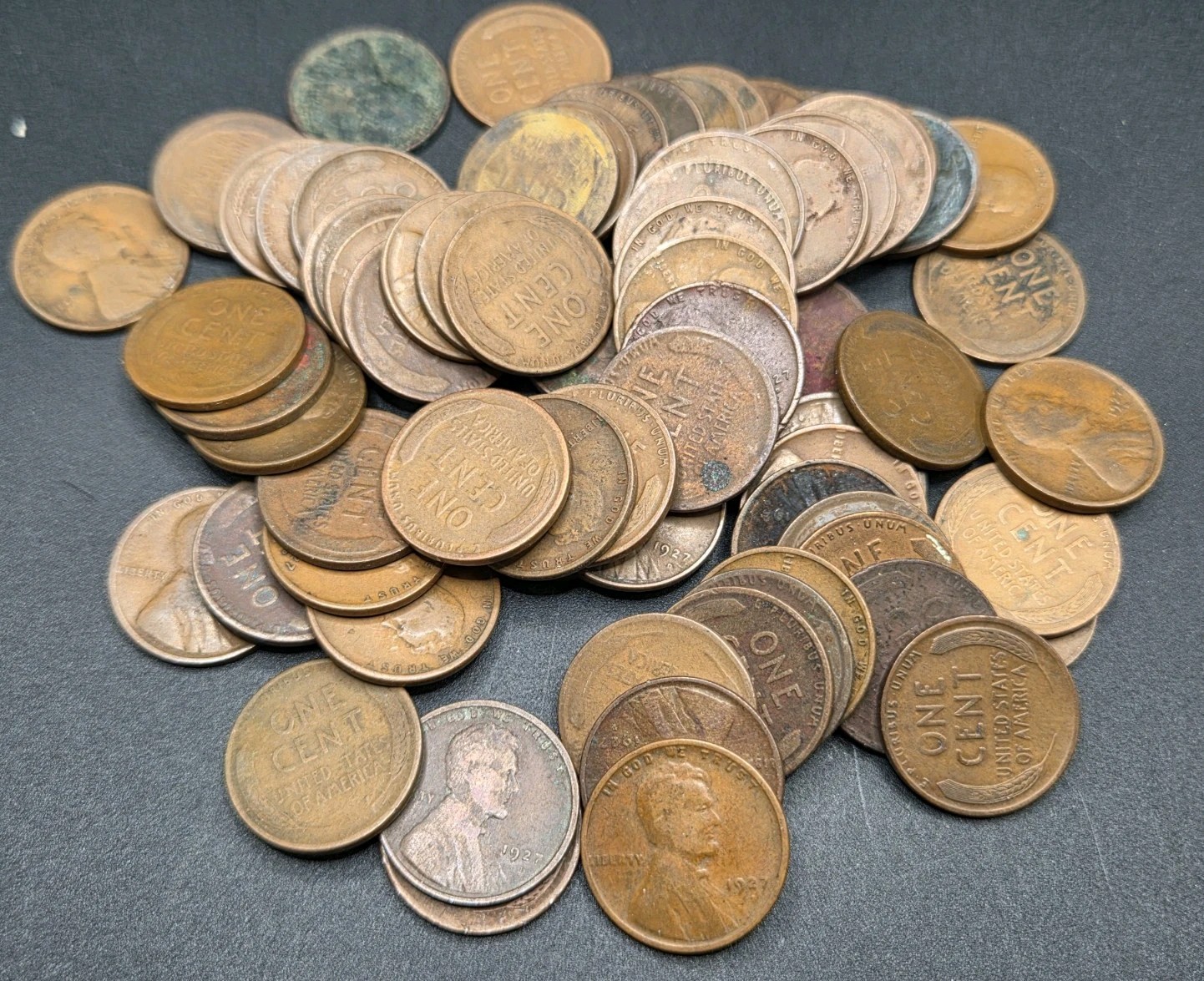 Roll of (50) 1927-D Lincoln Wheat Cents | CULL/FILLERS