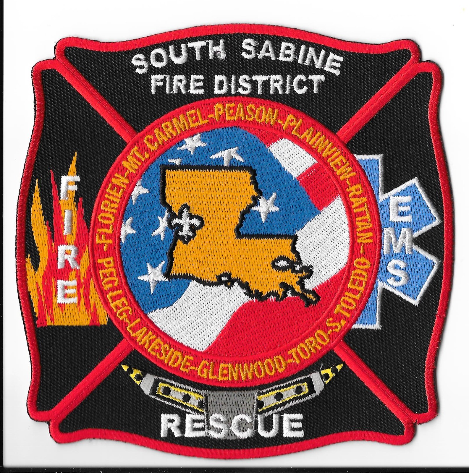 South Sabine Fire District, Louisiana Shoulder Patch V1