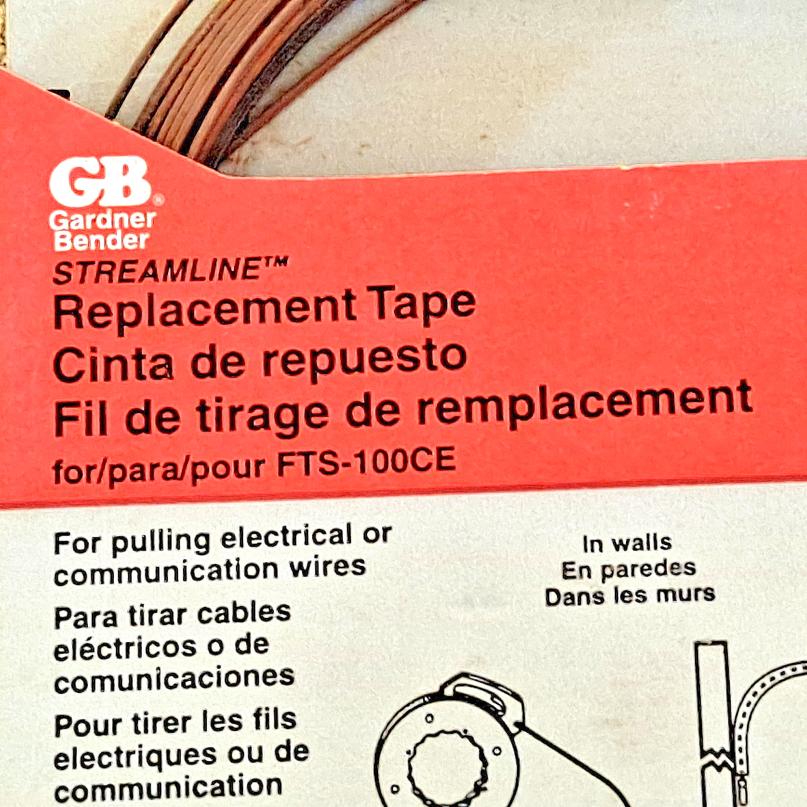 Gardner Bender RTS-100 100ft/30m Streamline Replacement Tape NOS NEW IN BOX