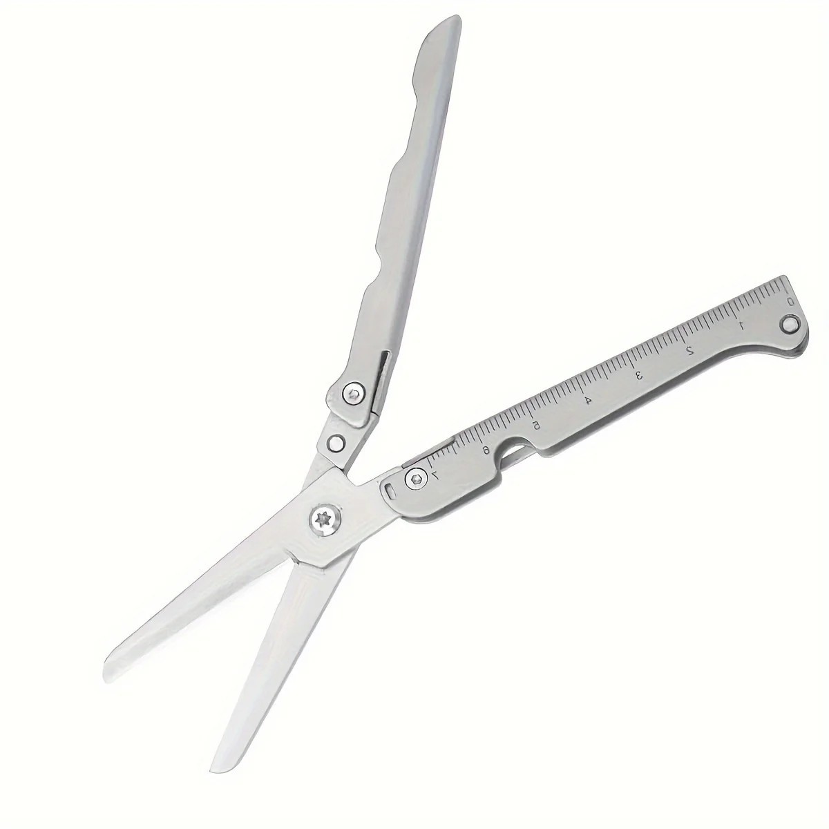 1pc Multifunctional Folding Stainless Steel Survival Scissors Portable EDC Tool