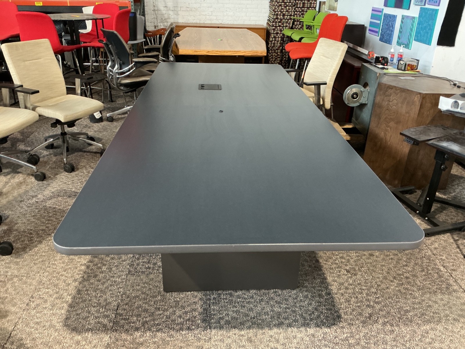 10’ x 4’ Conference Table in Gray Laminate by HON