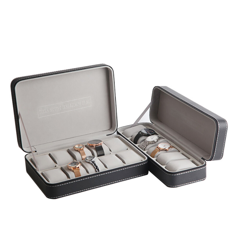 6/10/12 Slot Watch Box Leather Luxury Display Box Watch Storage Box Organizer