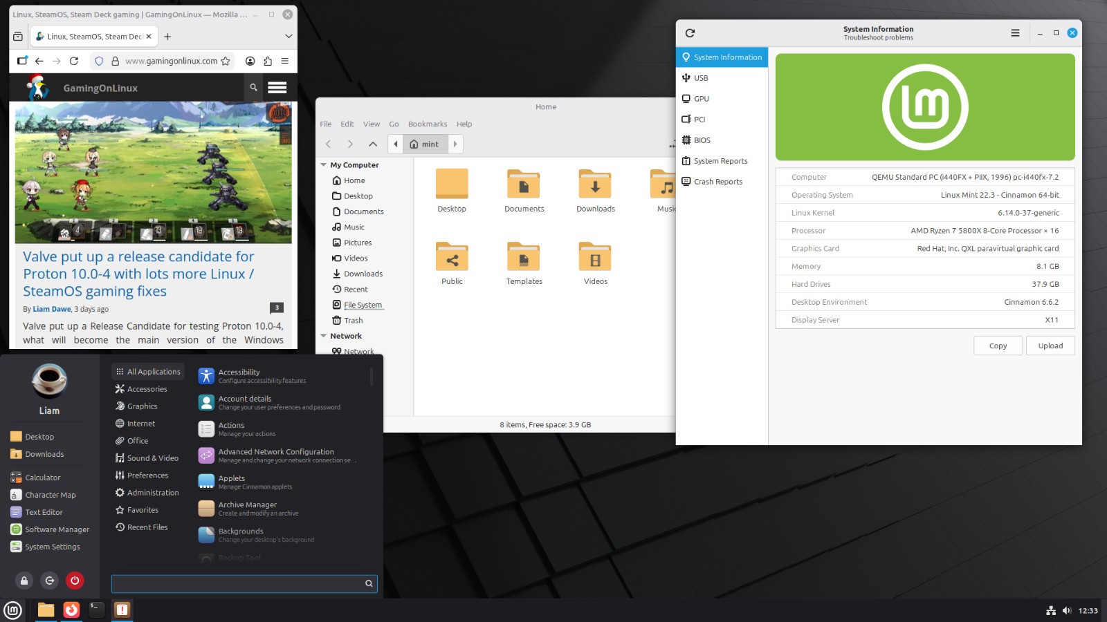 Pre-installed Linux Mint 22.3 64-Bit Operating System 500GB HDD (UEFI Boot) #6