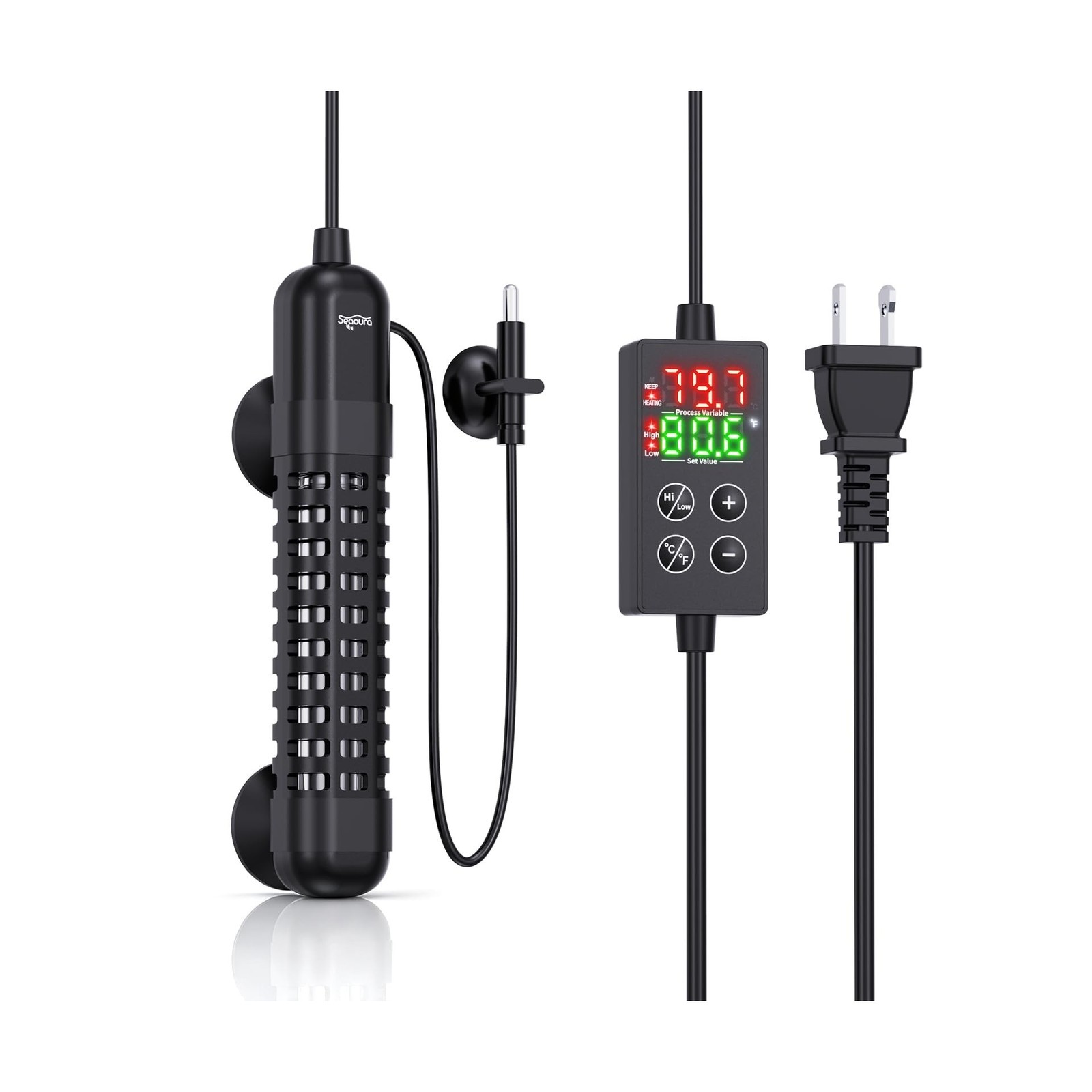 SEAOURA Small Aquarium Heater, 50W Fish Tank Heater 5-10 Gallon... FAST USA SHIP