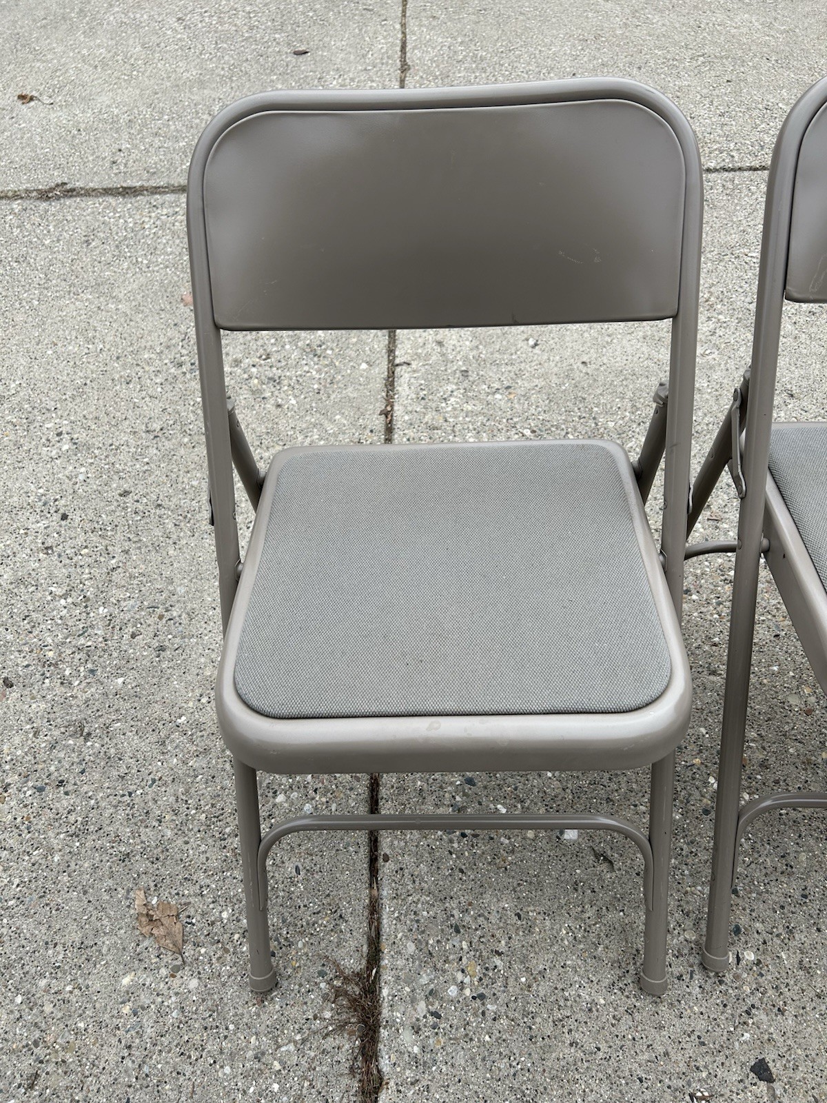 4 Samsonite Vtg Metal Folding Chairs Model 2800 Sage