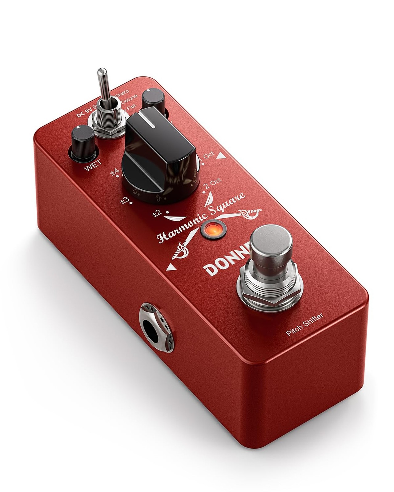 Donner Octave Guitar Pedal, Harmonic Square Digital Octave Mini Pedal Pitch S...