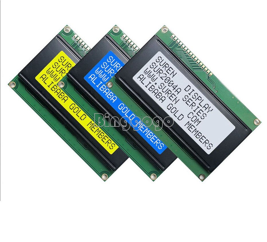 NEW 2004 LCD Display Module Character 20x4 Blacklight Gray Yellow Blue