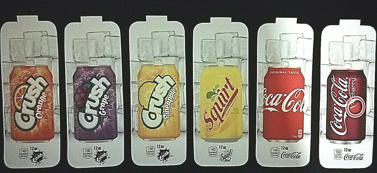 (6) Royal Vendors Chameleon CUSTOM 12 oz Can Vend Labels (Flavor Strip)