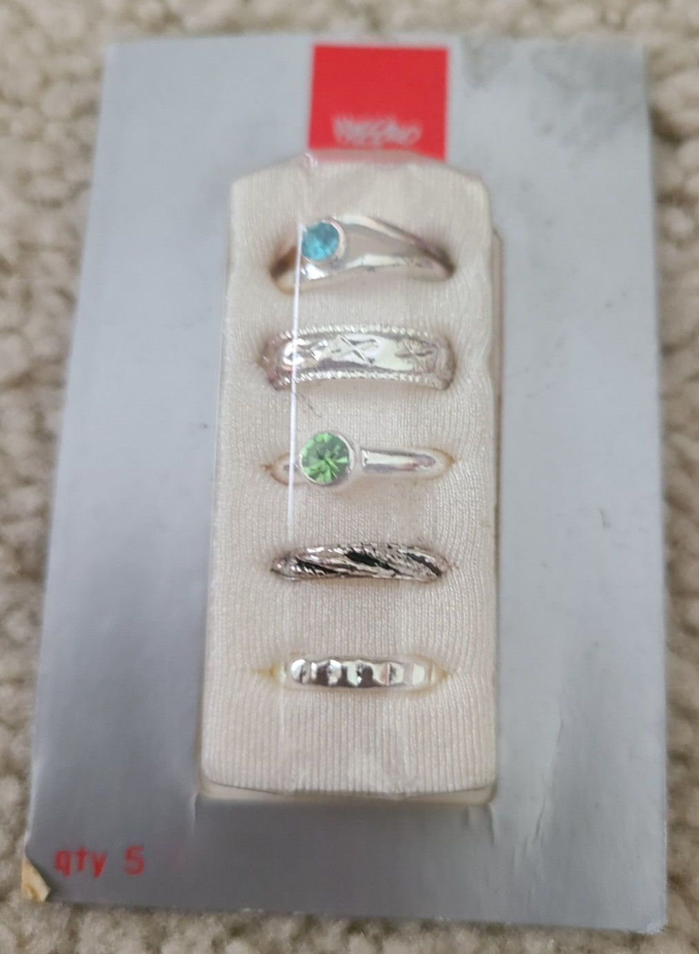 2003 Set of 5 MOSSIMO Designer  TOW RINGS New Old Stock from TARGET NEVER OPENED