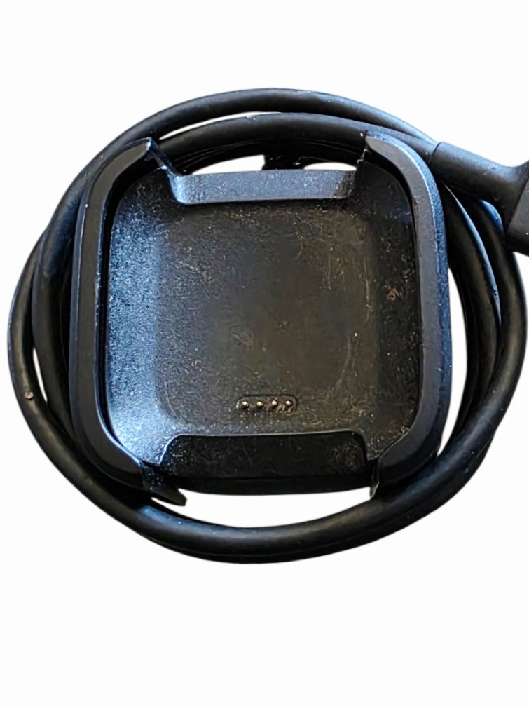 Fitbit Versa 2 Smartwatch Bundled With Its Proprietary USB Charging Cable.