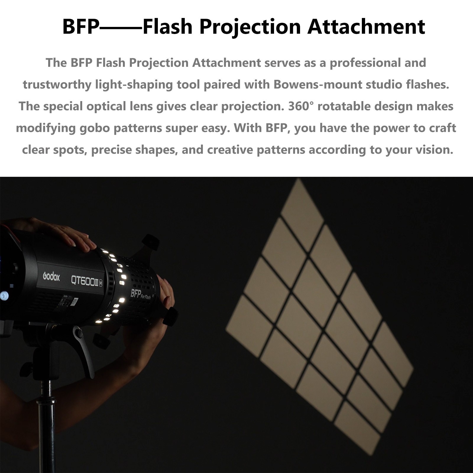 Godox BFP Flash Projection Attachment for Bowens Mount Flash Speedlite