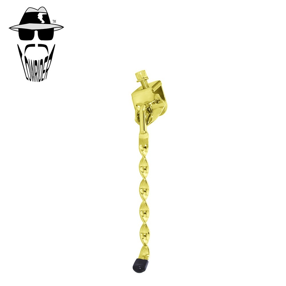 ORIGINAL LOWRIDER 8” Single Flat Twisted Gold Center Mount Cruiser Kickstand.
