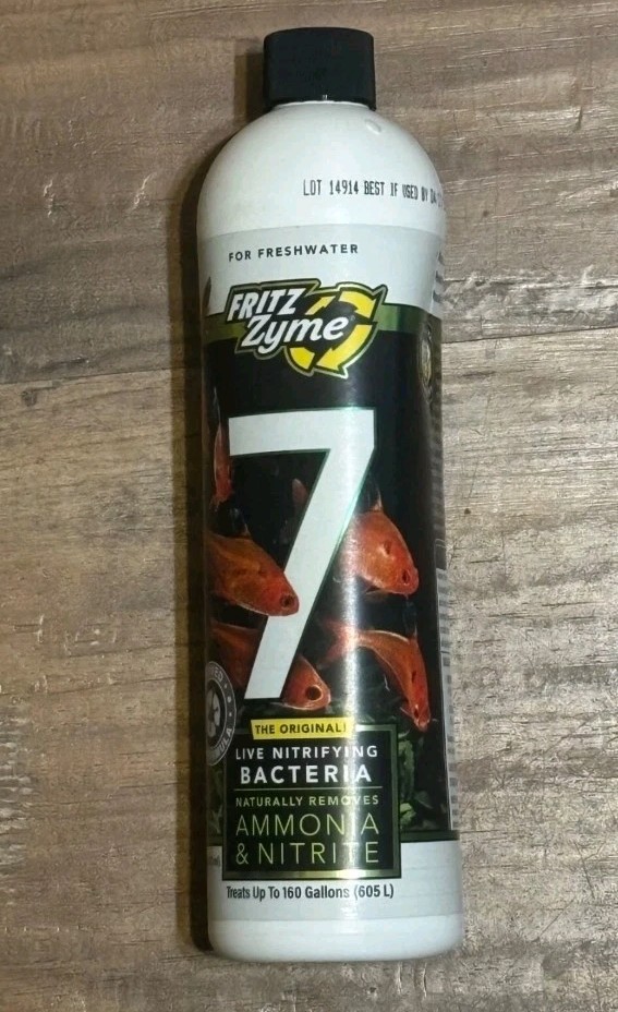 RA FritzZyme 7 Freshwater 16 oz Naturally Removes Ammonia+Nitrite Exp 08/26/26